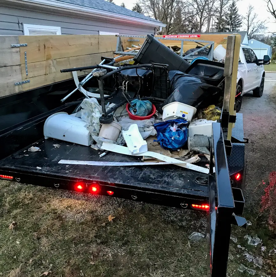 Roll-off dumpster delivered to a residential driveway in Brock Hall
