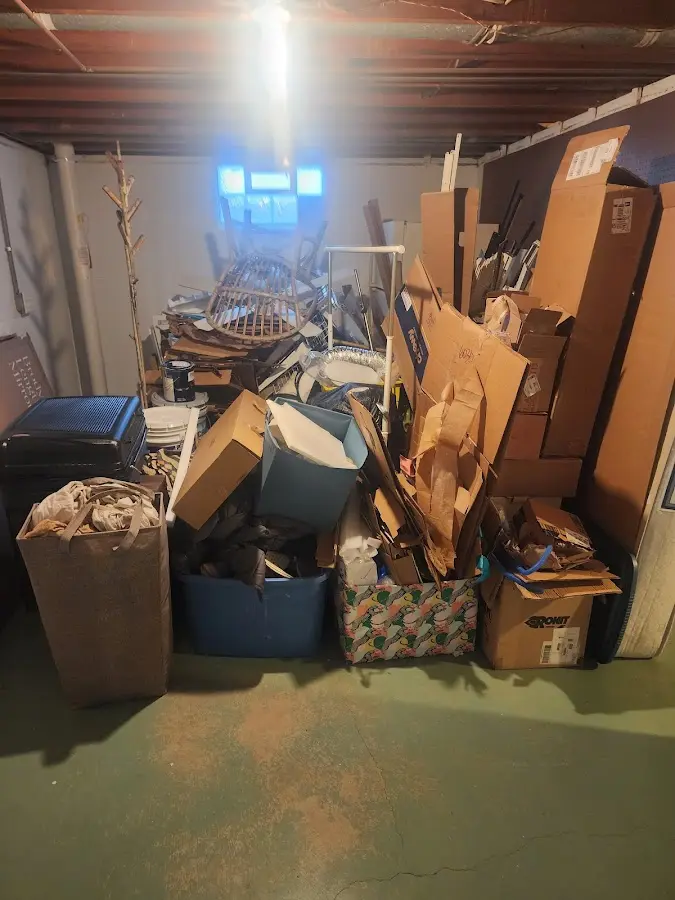 Roll-off dumpster container at job site for 20 Yard Dumpster Rental in Brock Hall